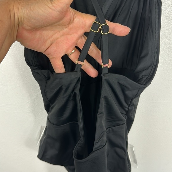 Andie One Piece Swimsuit Women's L Black The Asbury One Piece NWT Crisscross - Picture 5 of 14